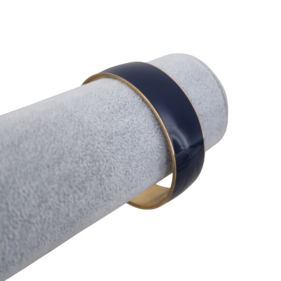 J CREW navy blue enamel bangle bracelet - Picture 2 of 6